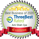Best of Business of 2020 Ami Shah CPA Excellence - 2020 - Three Best Rated